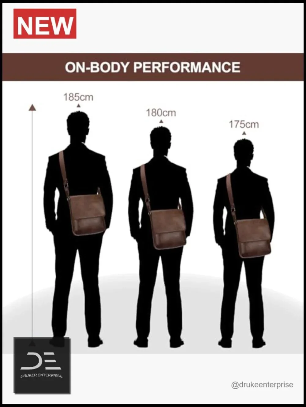 Vegan Leather Messenger Crossbody Bag for Men Small Shoulder Satchel Travel